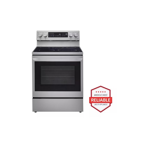 Lg 6.3 cu ft Smart Wi-Fi Enabled Electric Convection Range LREL6325F